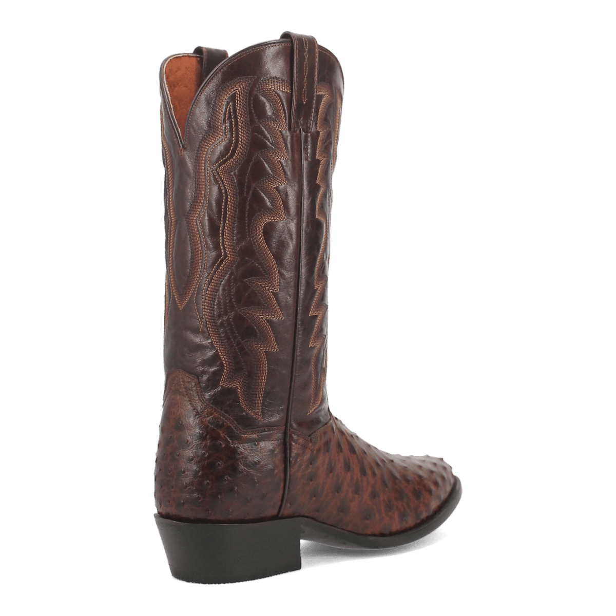 pershing full quill ostrich boot 315 degree angle