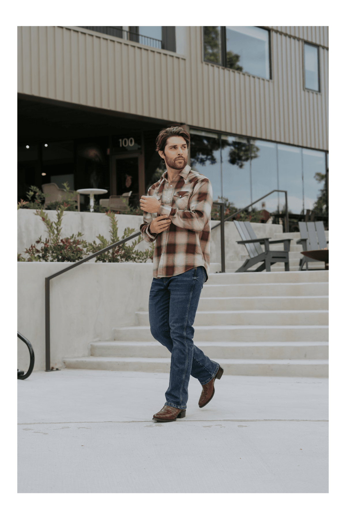 pershing full quill ostrich boot lifestyle image 2