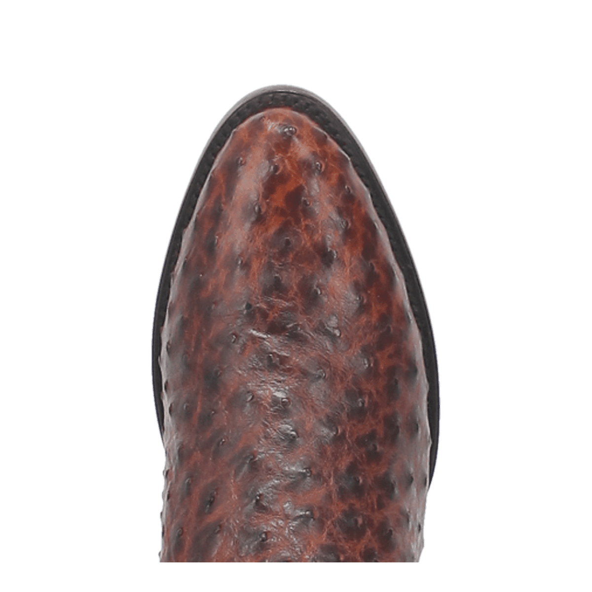 pershing full quill ostrich boot toe angle