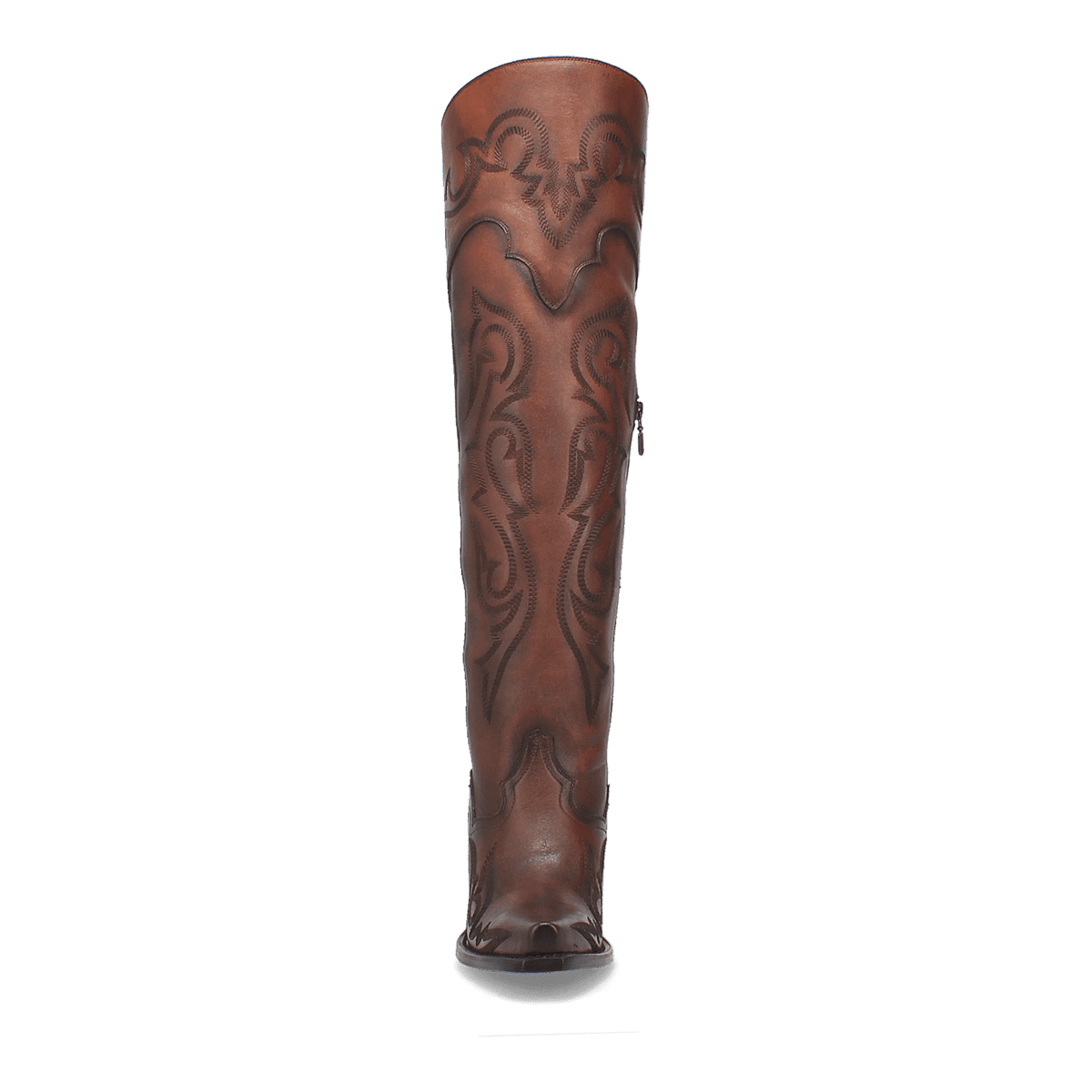 seductress leather boot front angle