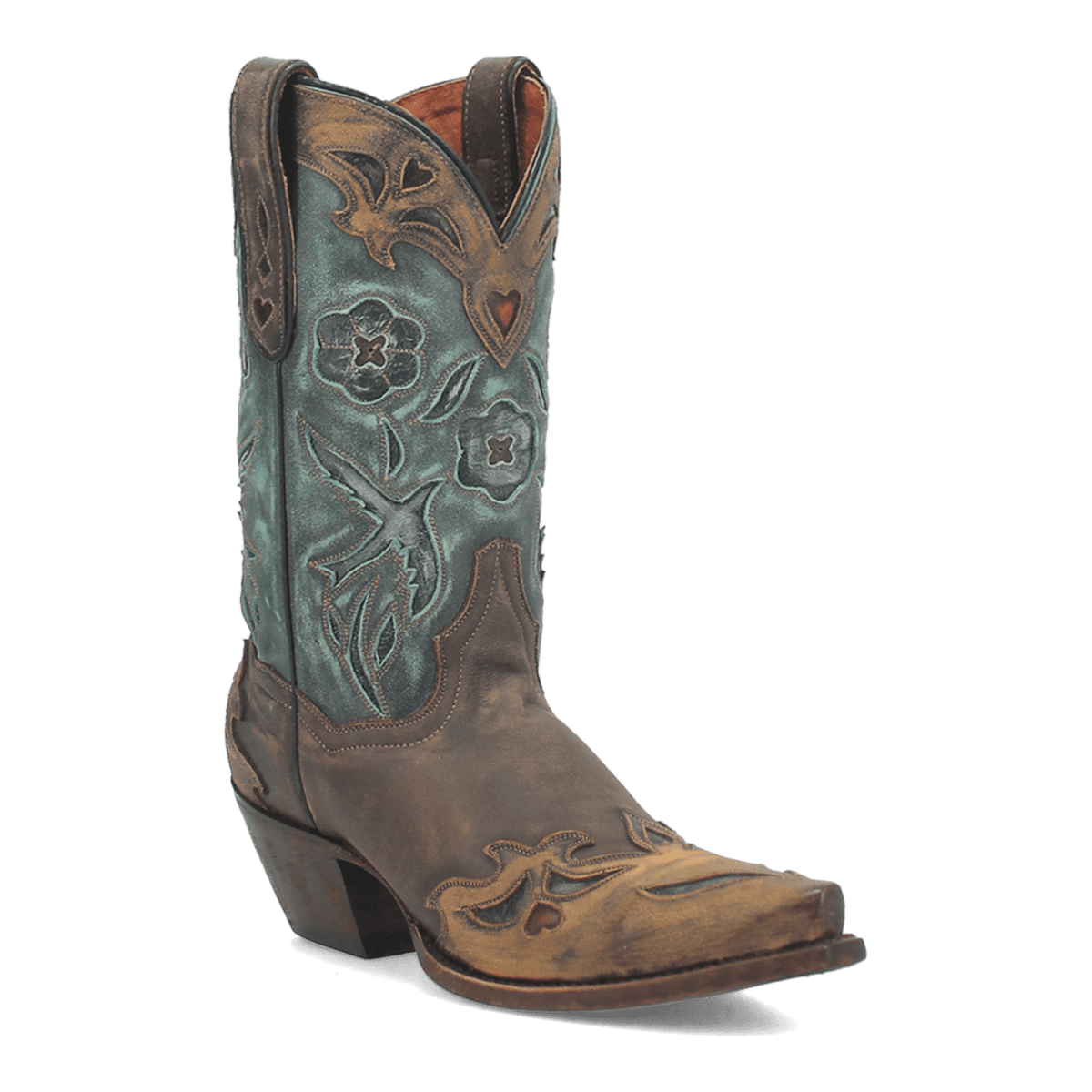 vintage bluebird leather boot 45 degree angle