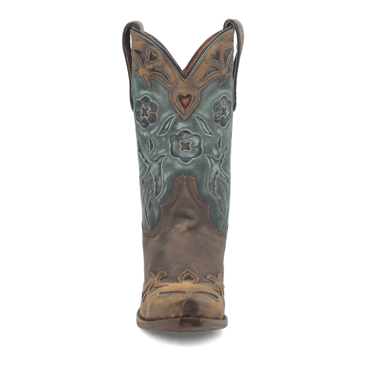 vintage bluebird leather boot front angle