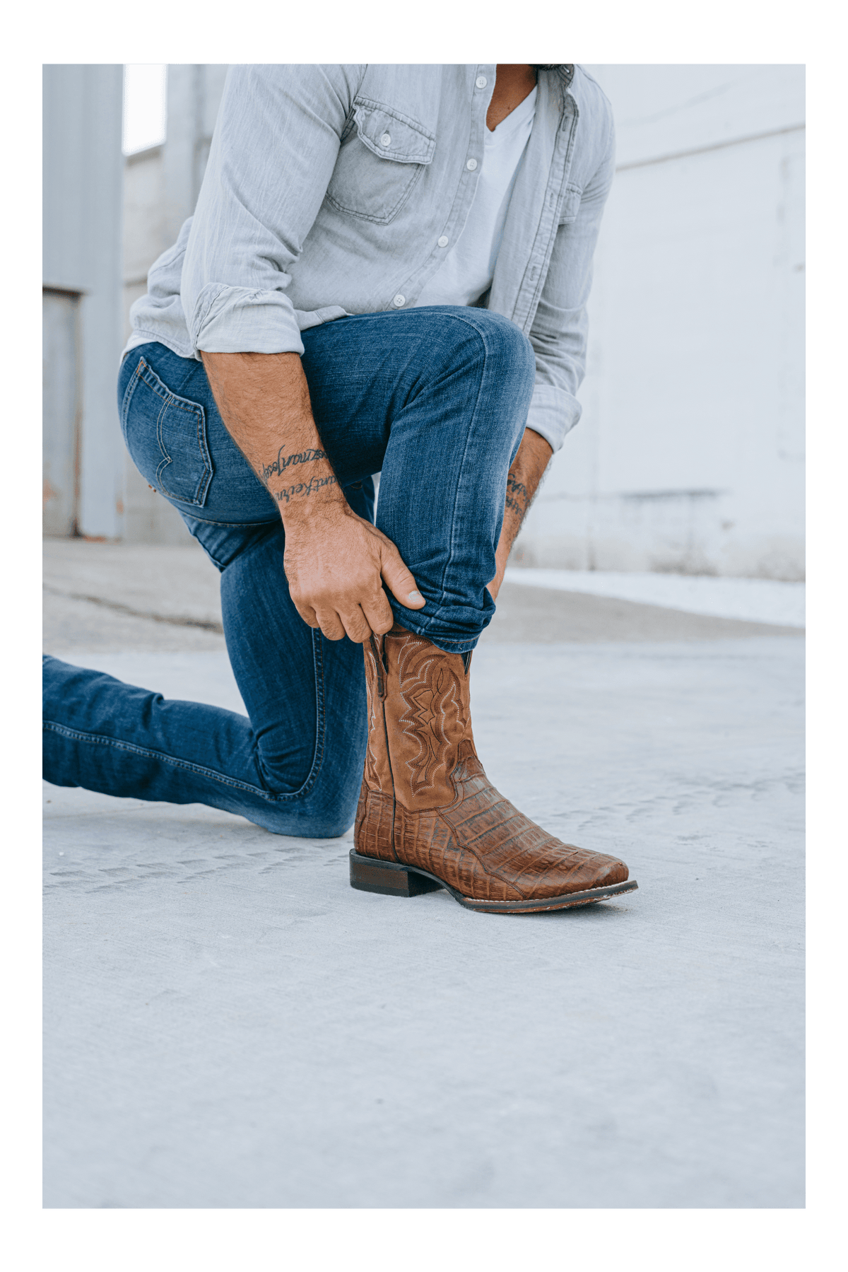 kingsly caiman boot lifestyle image 1