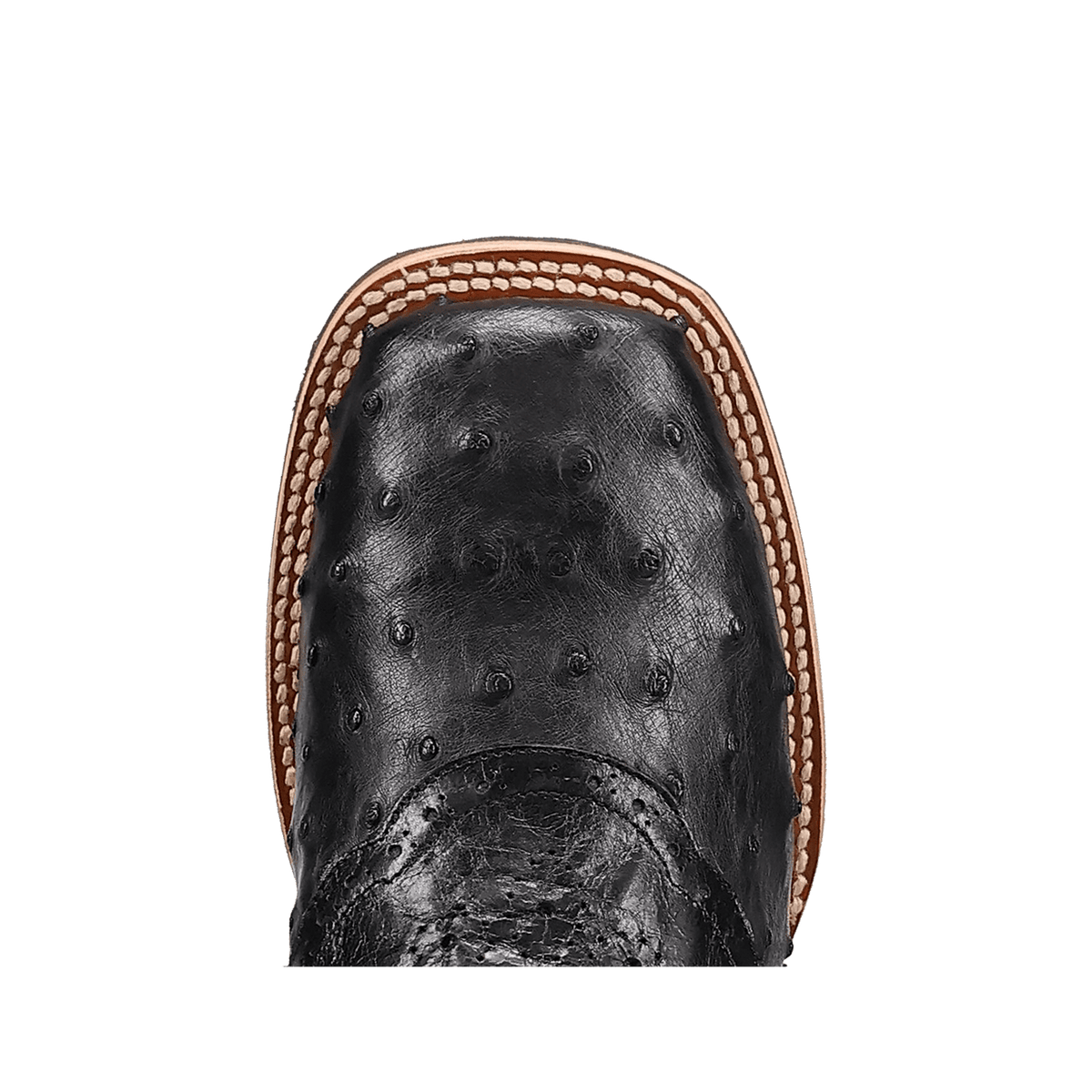martel full quill ostrich boot toe angle
