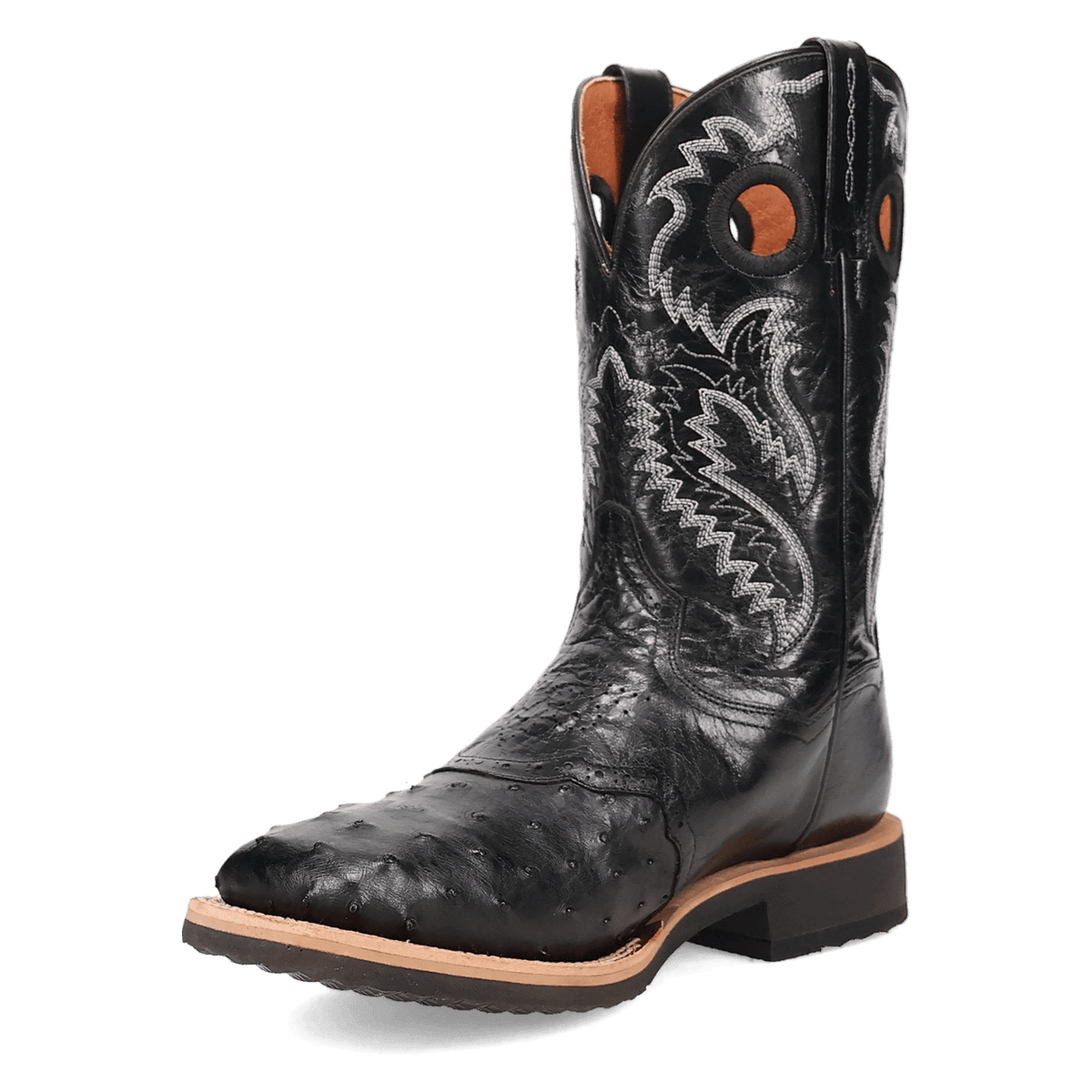martel full quill ostrich boot 225 degree angle