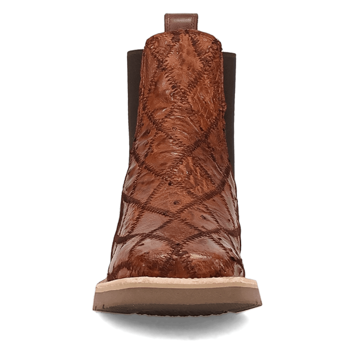 denzen full quill ostrich boot front angle