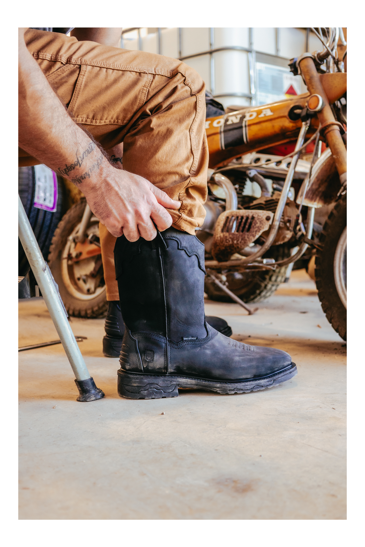 blayde waterproof leather boot lifestyle image 1