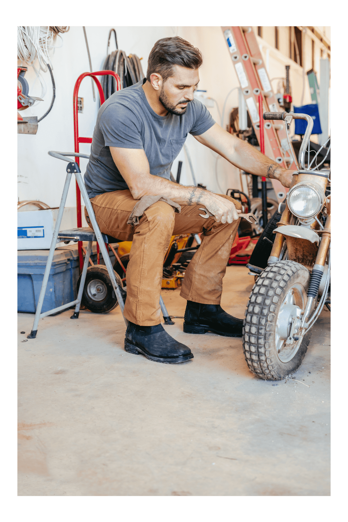 blayde waterproof leather boot lifestyle image 2