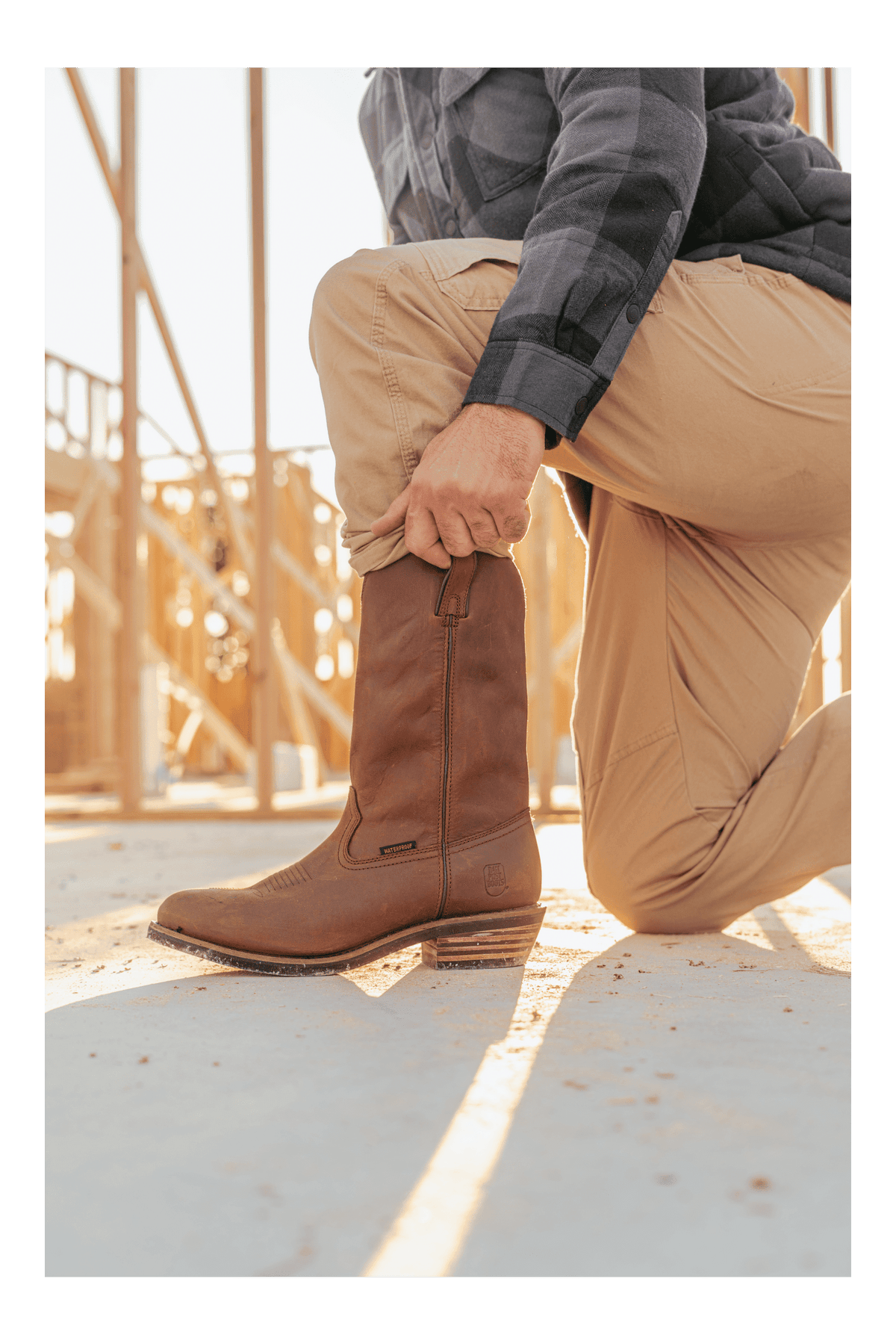 albuquerque waterproof leather boot lifestyle image 1