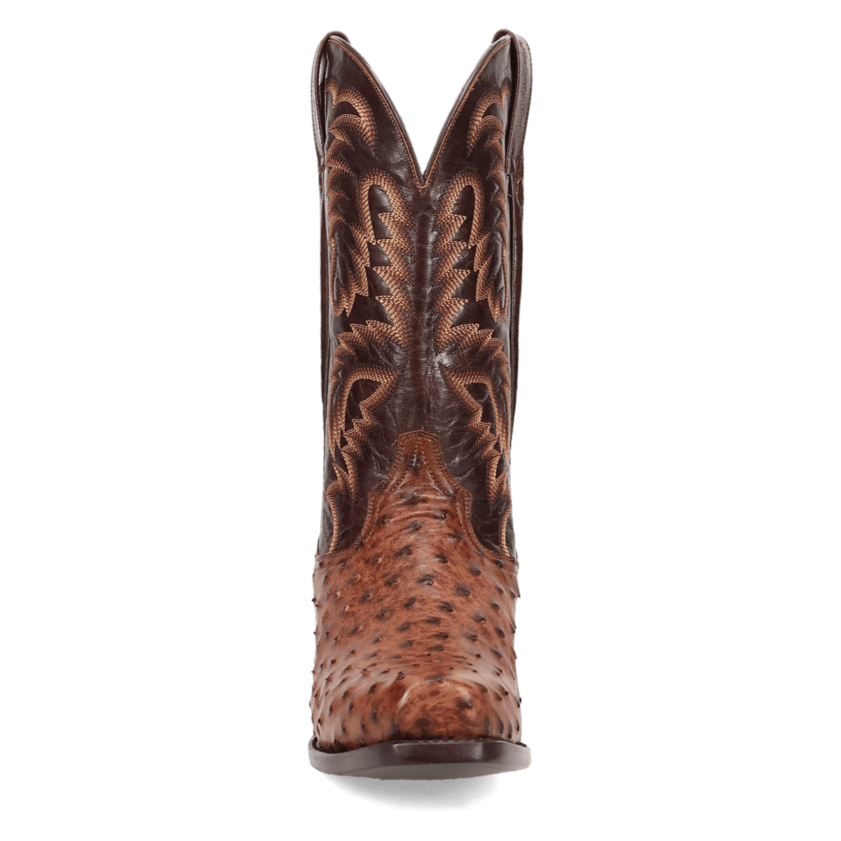 marco full quill ostrich boot front angle