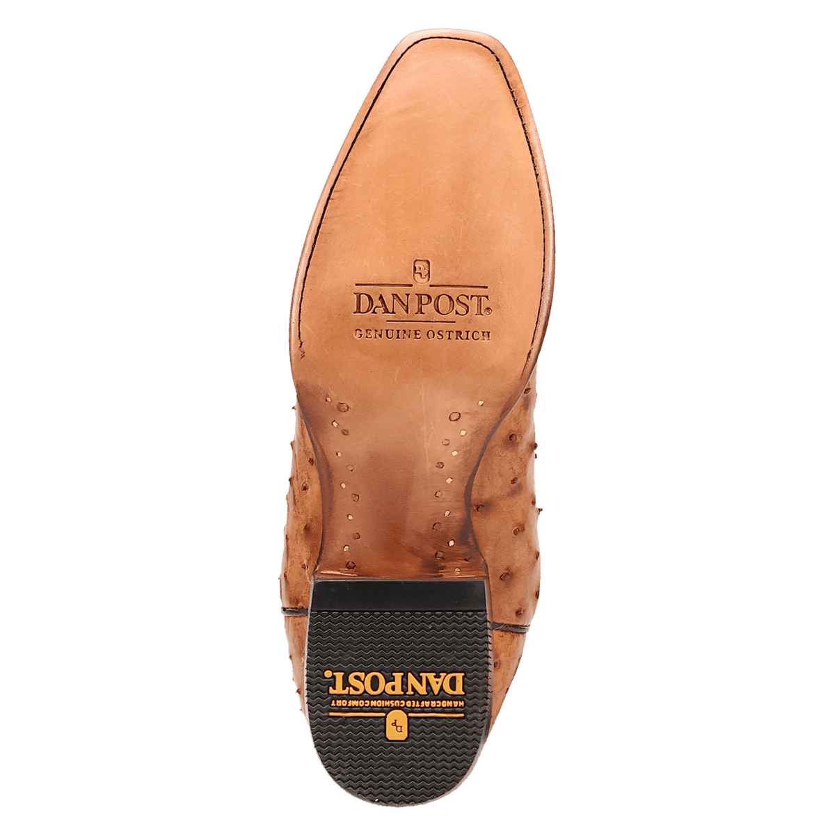 marco full quill ostrich boot outsole angle