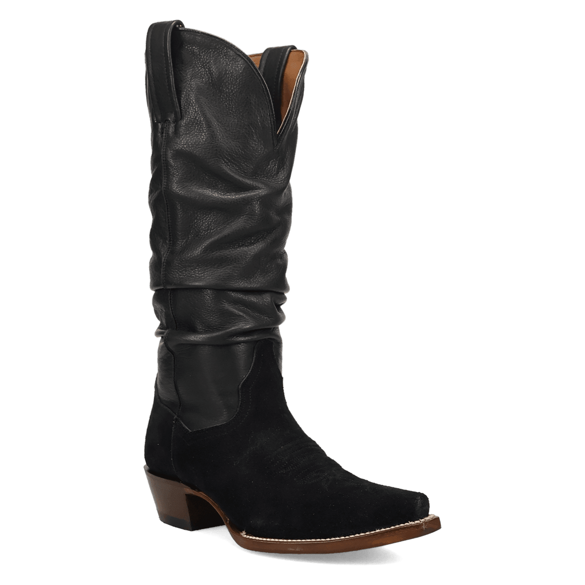 cowgirl chic leather boot 45 degree angle