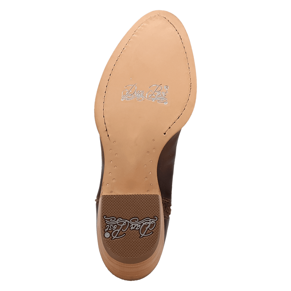 rustic charm leather bootie outsole angle
