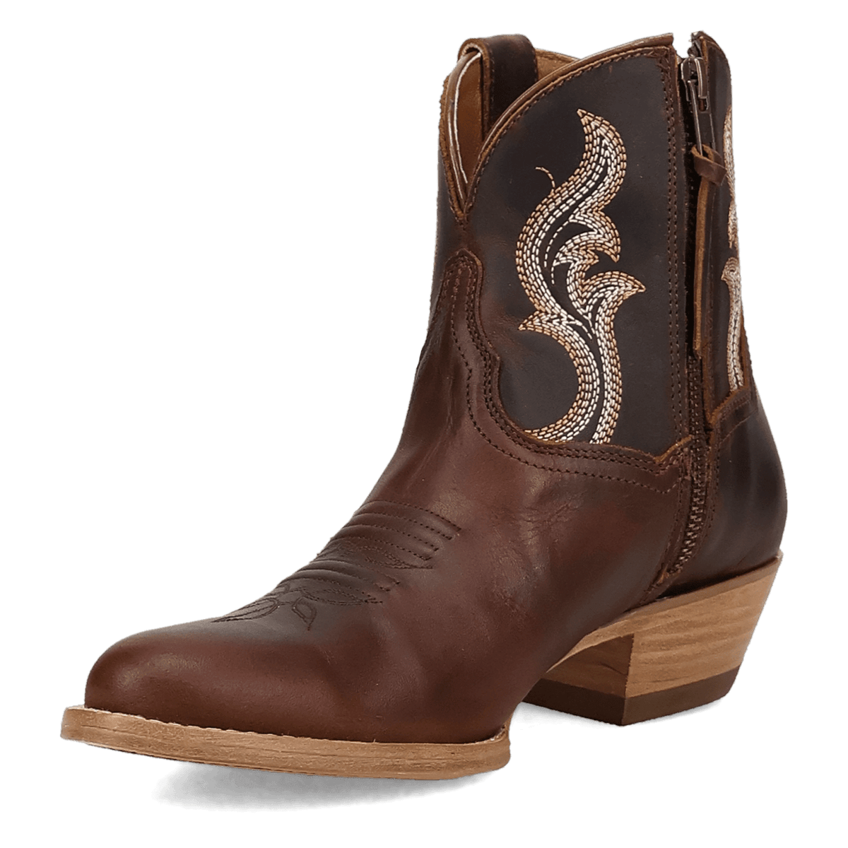 rustic charm leather bootie 225 degree angle
