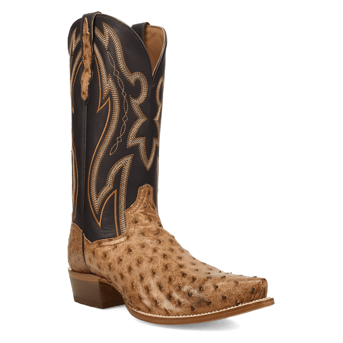 grit full quill ostrich boot 45 degree angle