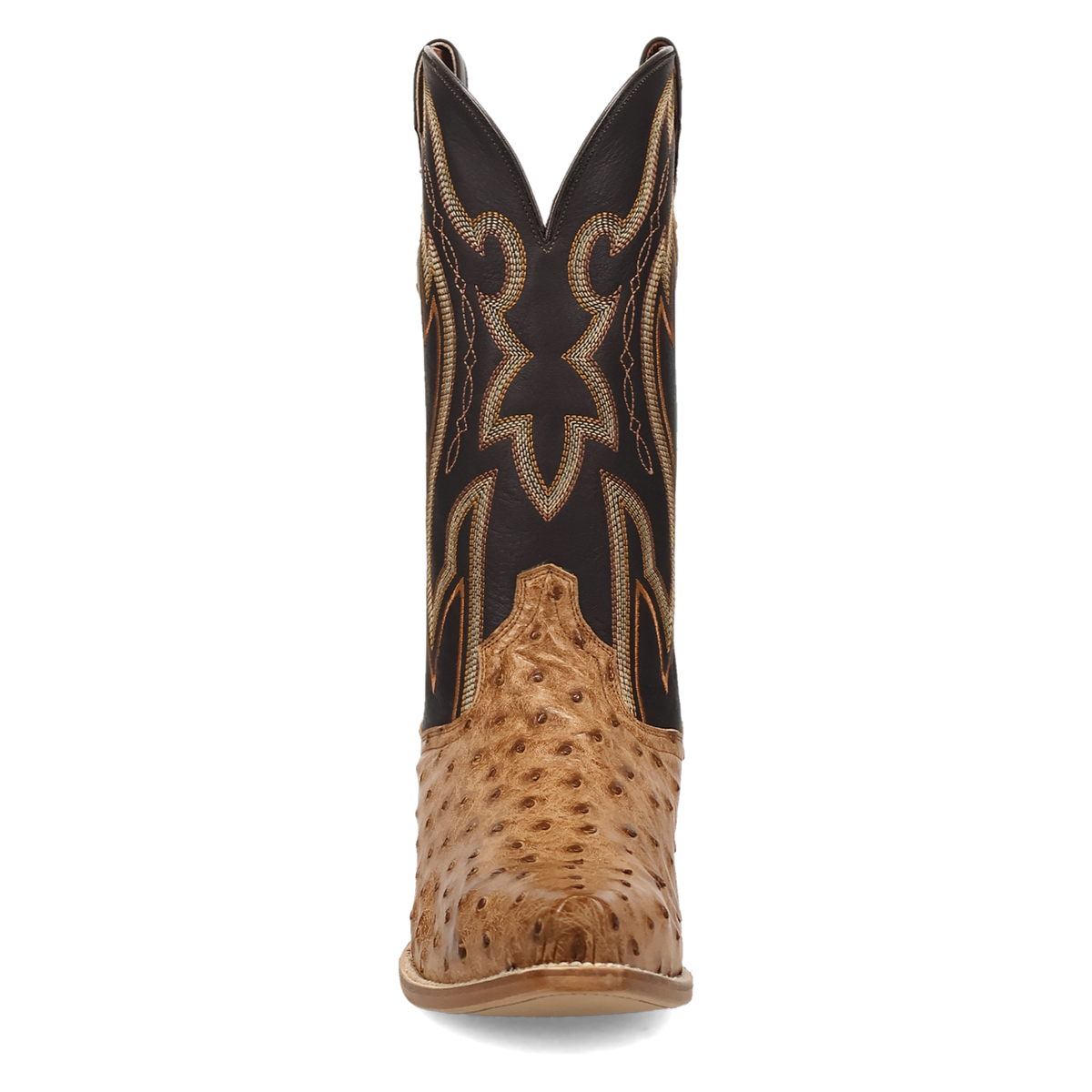 grit full quill ostrich boot front angle