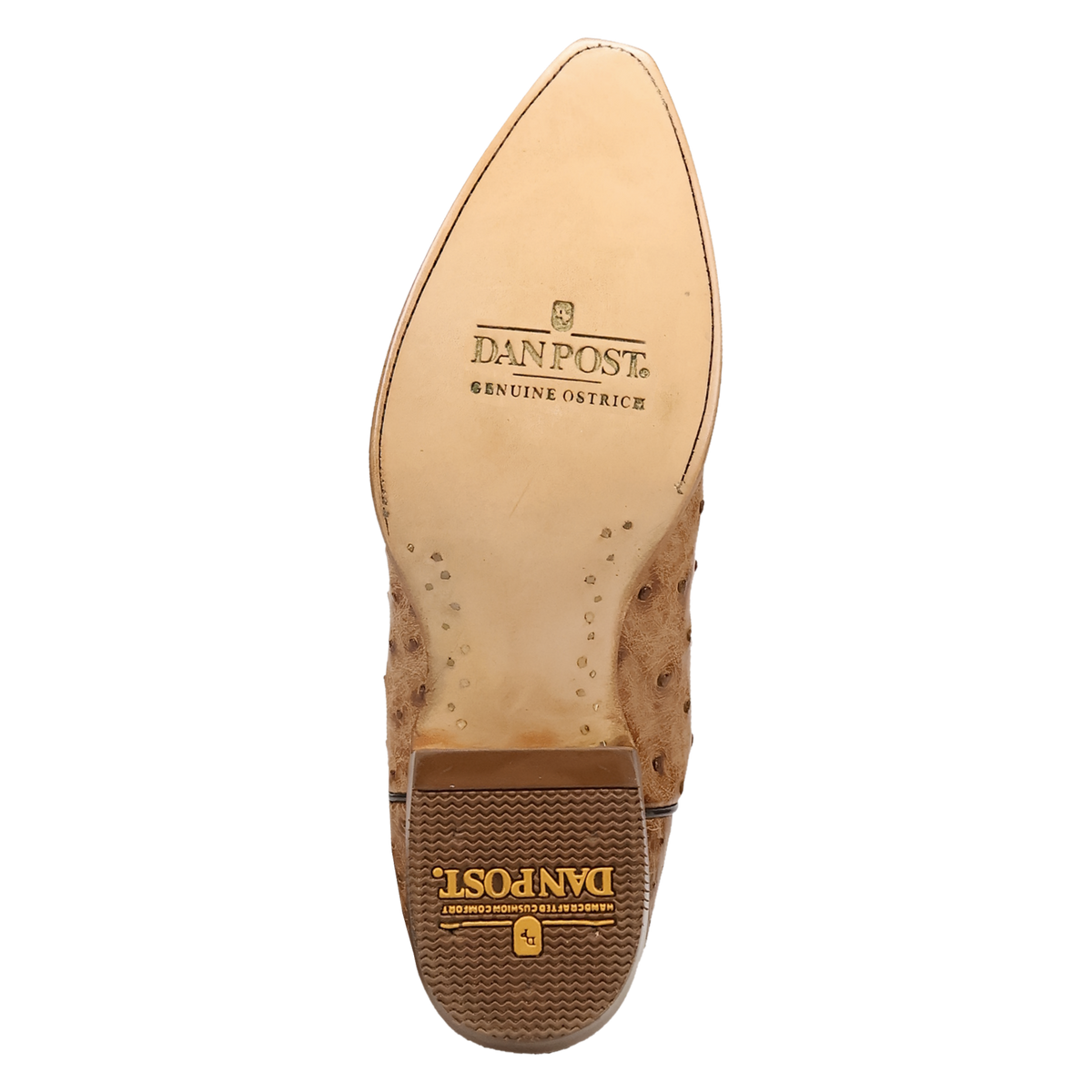 grit full quill ostrich boot outsole angle