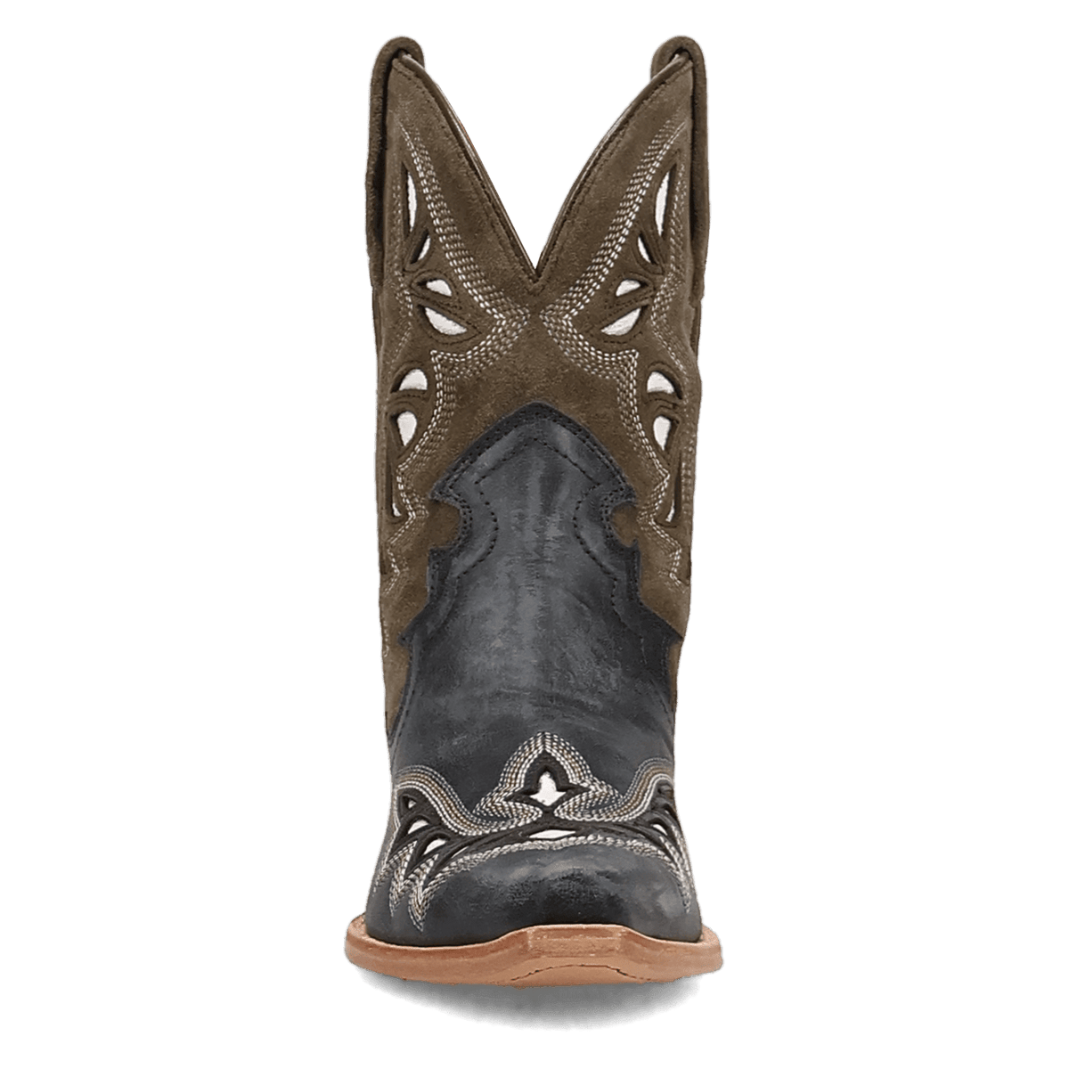 haven leather bootie front angle