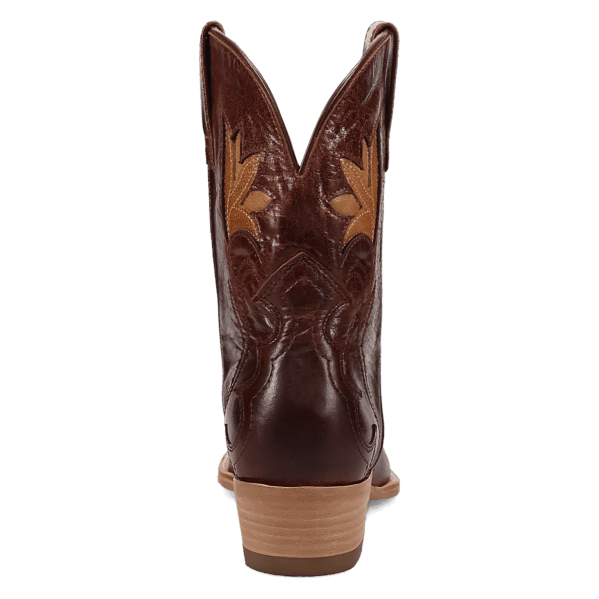 saffron leather bootie 180 degree back angle