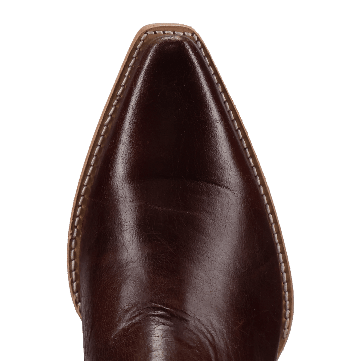 saffron leather bootie toe angle