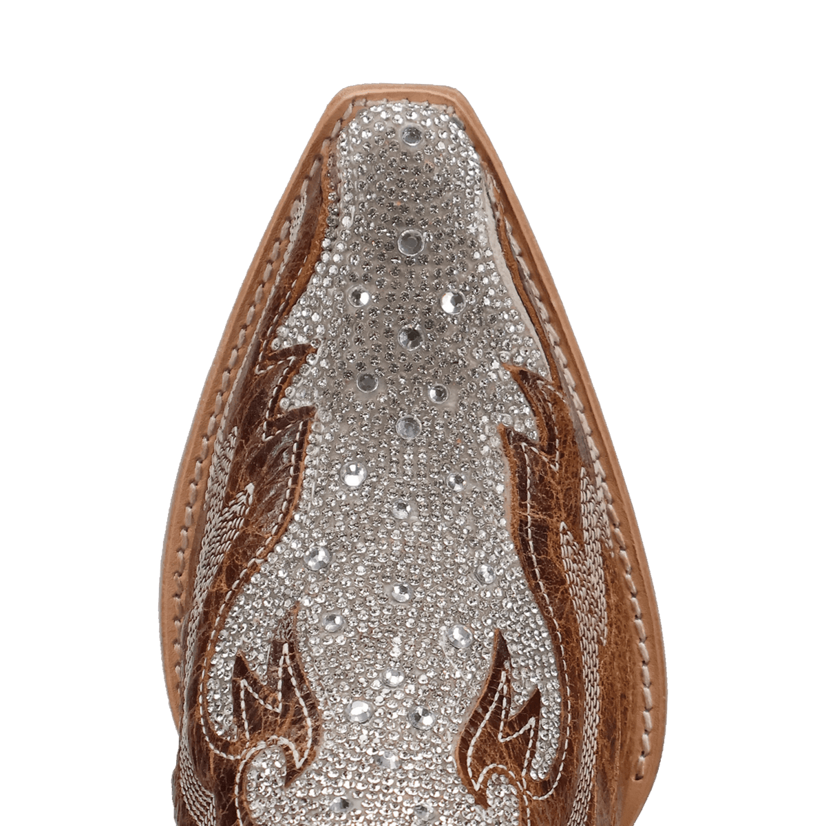glam queen leather boot toe angle
