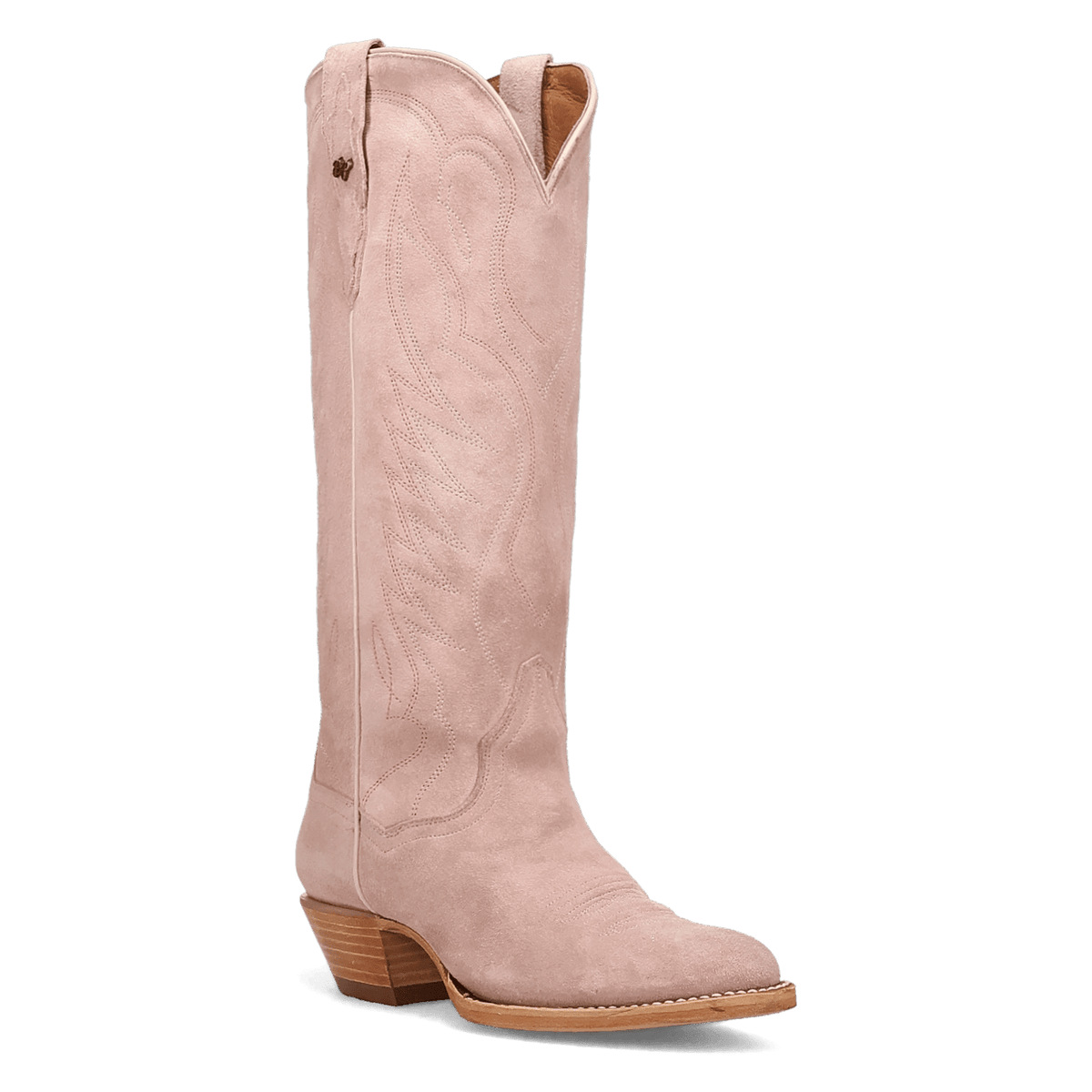 neon prairie suede leather boot 45 degree angle