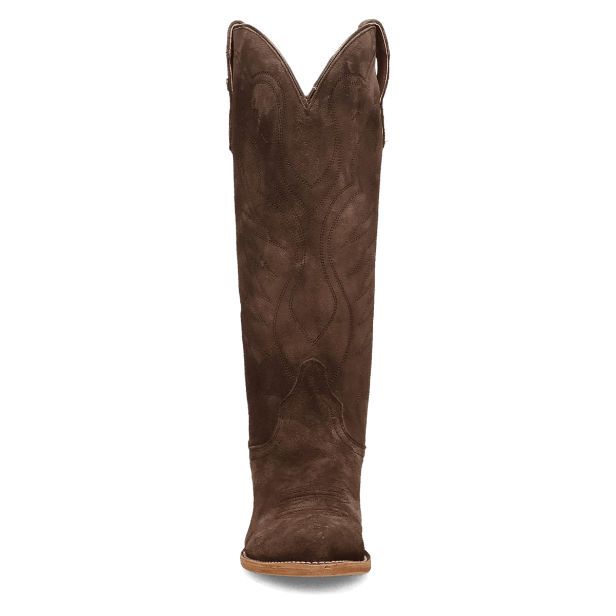 neon prairie suede leather boot front angle