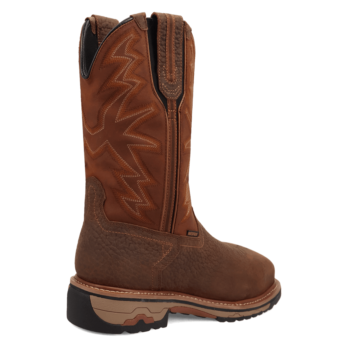tumbleweed waterproof leather steel toe work boot 315 degree angle