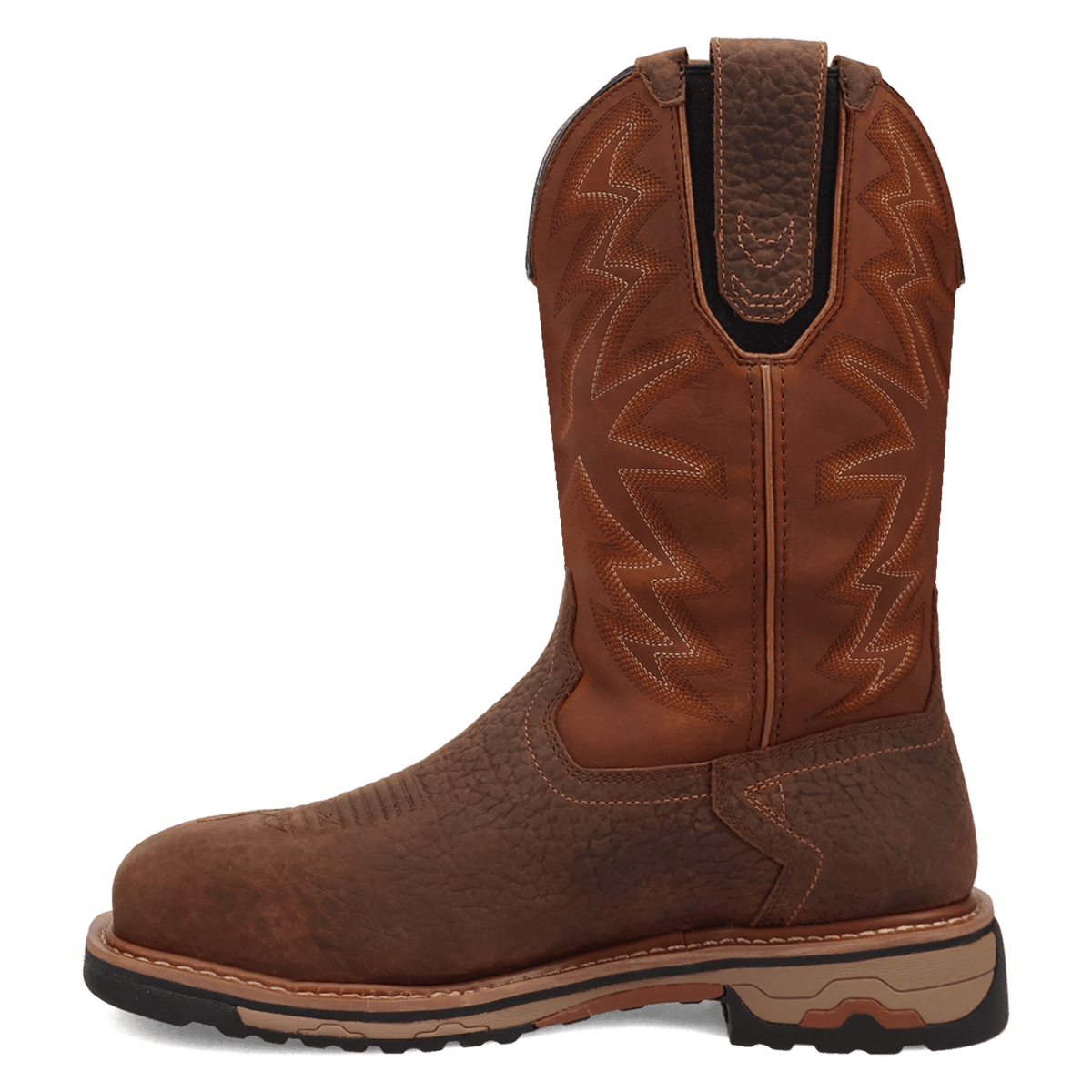 tumbleweed waterproof leather steel toe work boot 135 degree outside angle