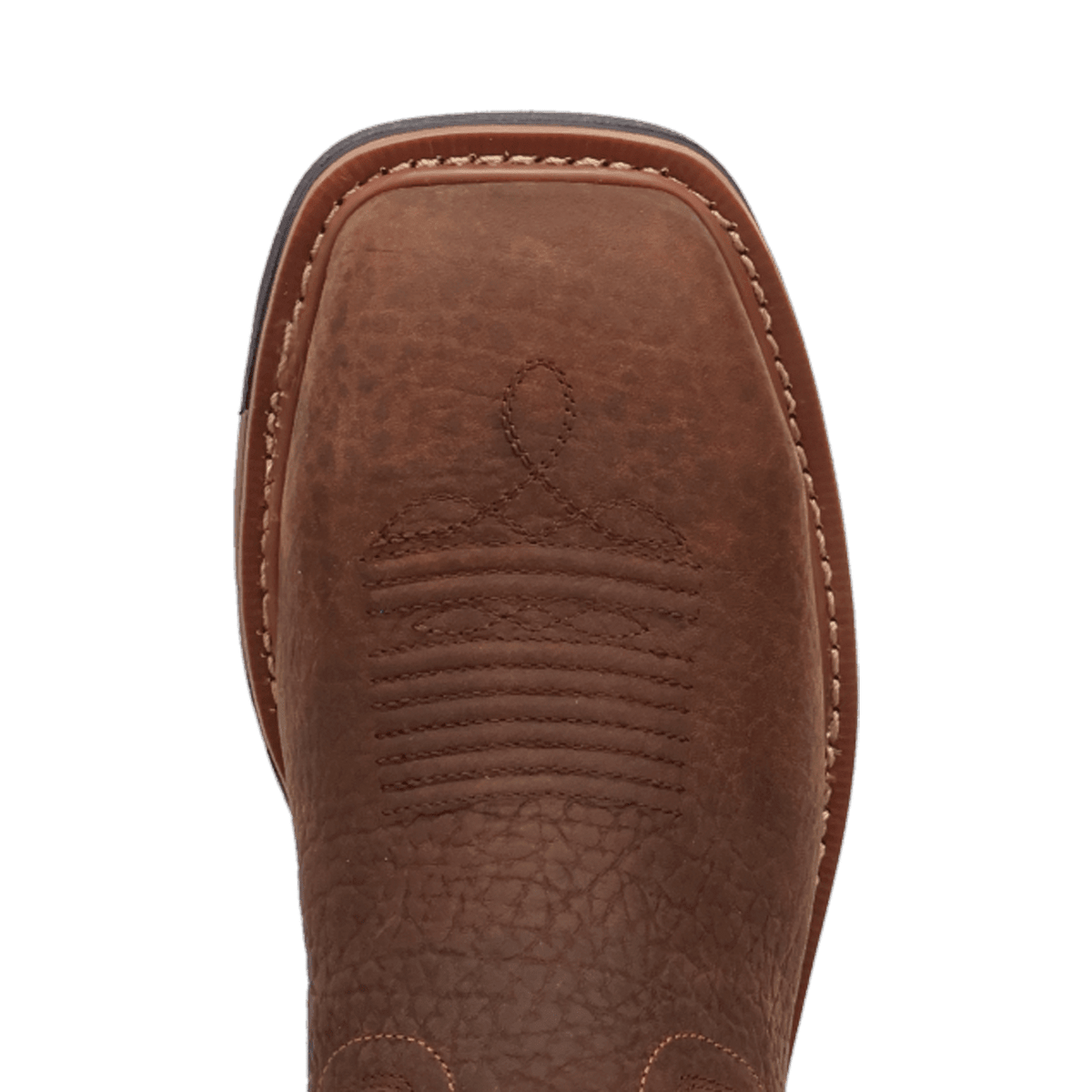tumbleweed waterproof leather steel toe work boot toe angle