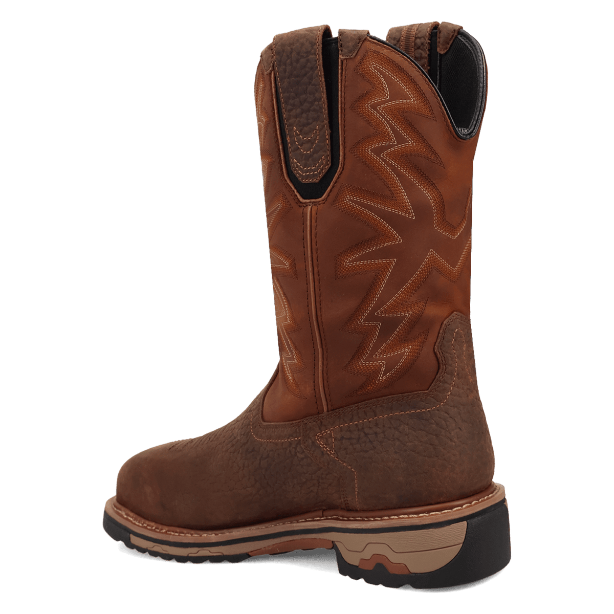 tumbleweed waterproof leather steel toe work boot 270 degree angle