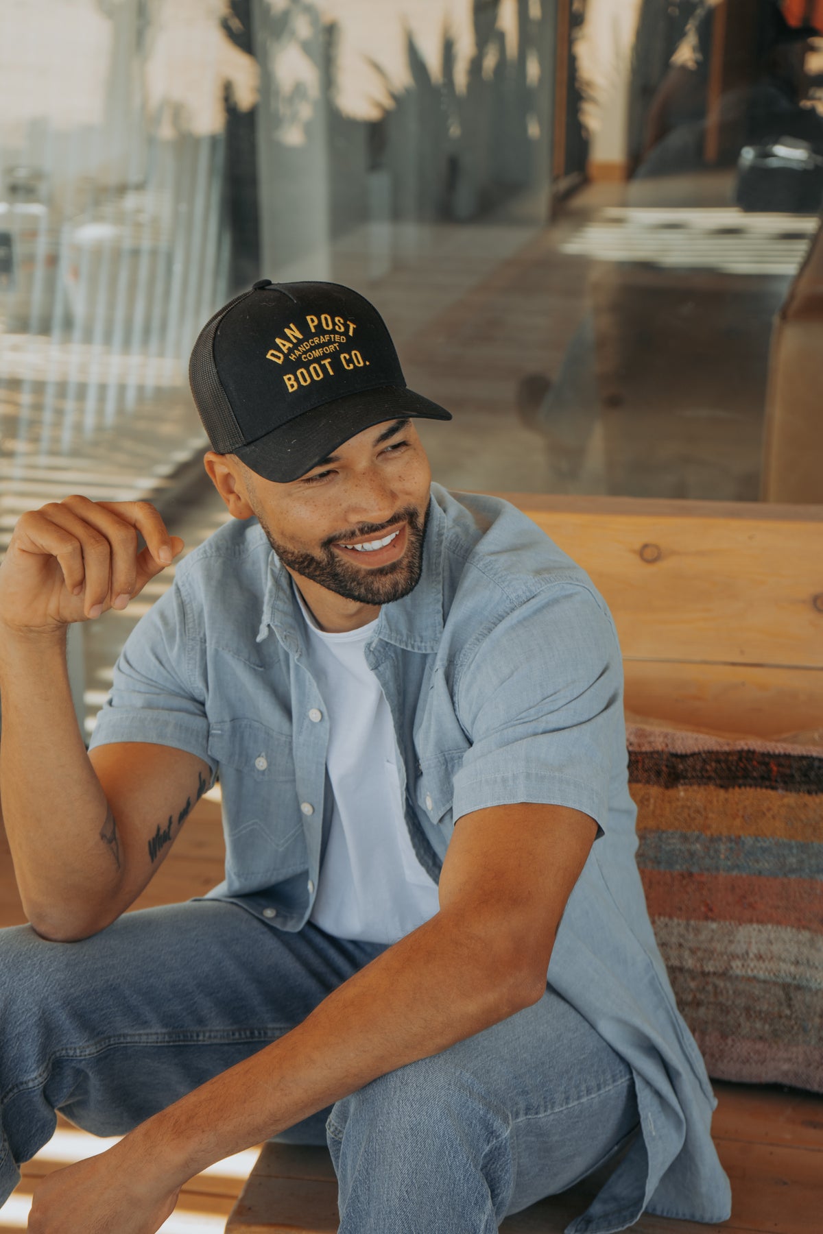 dan post trucker hat - dan post boots