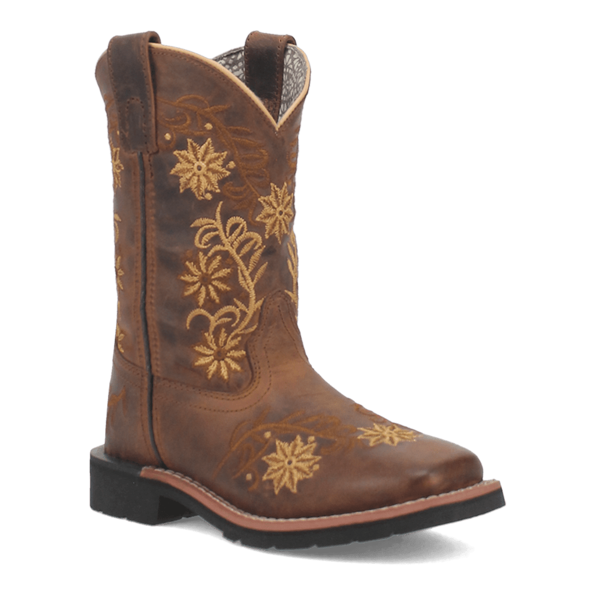 gardenia  leather children's boot 45 degree angle