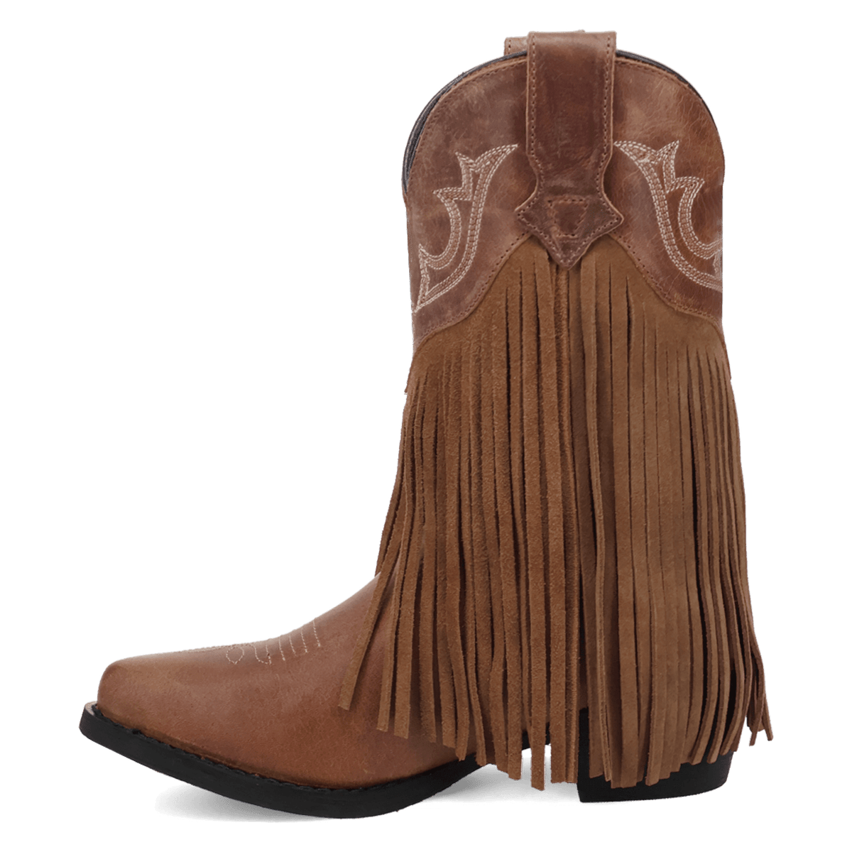 happy trails leather youth boot 135 degree outside angle
