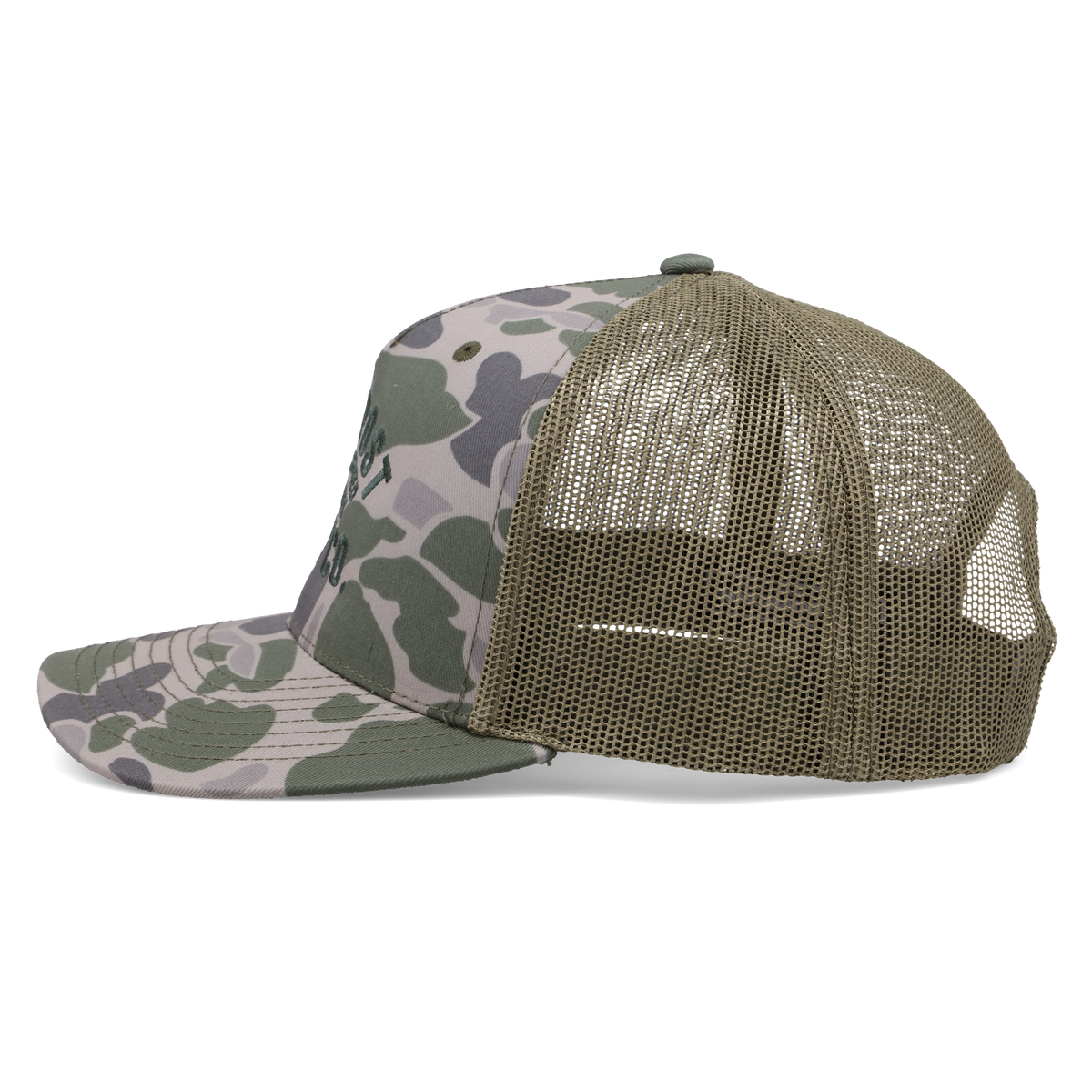green duck camo trucker hat - dan post boots