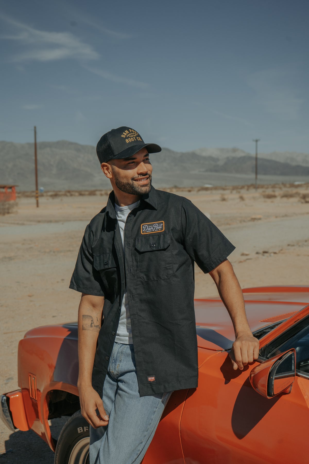 dan post mechanic shirt - dan post boots
